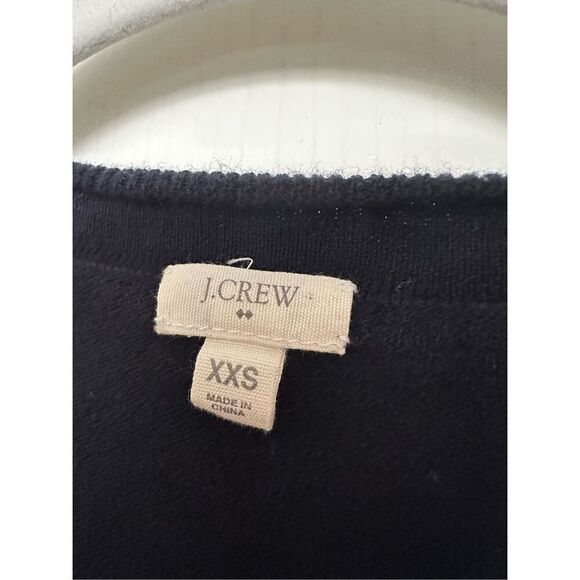 women's J. Crew 100% cotton V-neck sweater navy size XXS - Picture 6 of 8